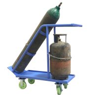 M151 Double Gas Cylinder Trolley for Workshop, Industrial and Medical Cylinder Handling Use, Heavy Duty Carrier for Safe Transport, Storage and Daily Operational Movement Tasks 